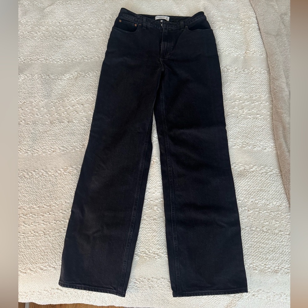 Abercrombie & Fitch Women's High Rise Jeans - Black